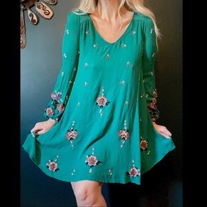 Free People embroidered swing tunic